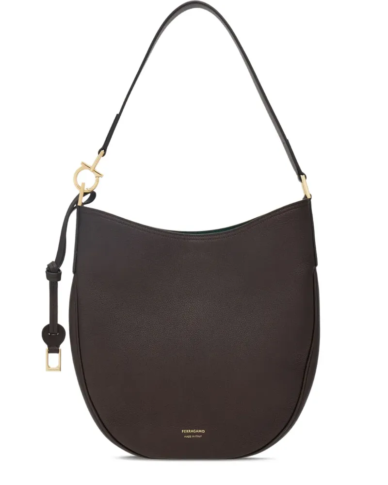 Ferragamo Schultertasche aus Leder - Braun Braun