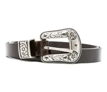 Gürtel mit Western-Schnalle - Braun