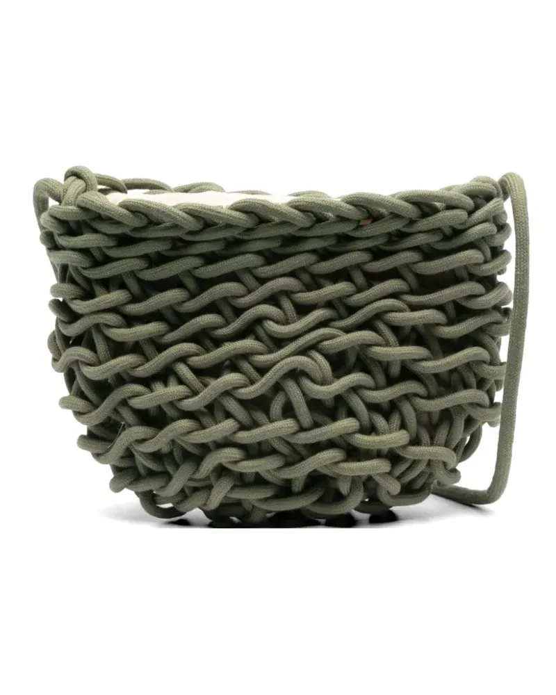 Alienina Xena interwoven crossbody bag - Grün Grün