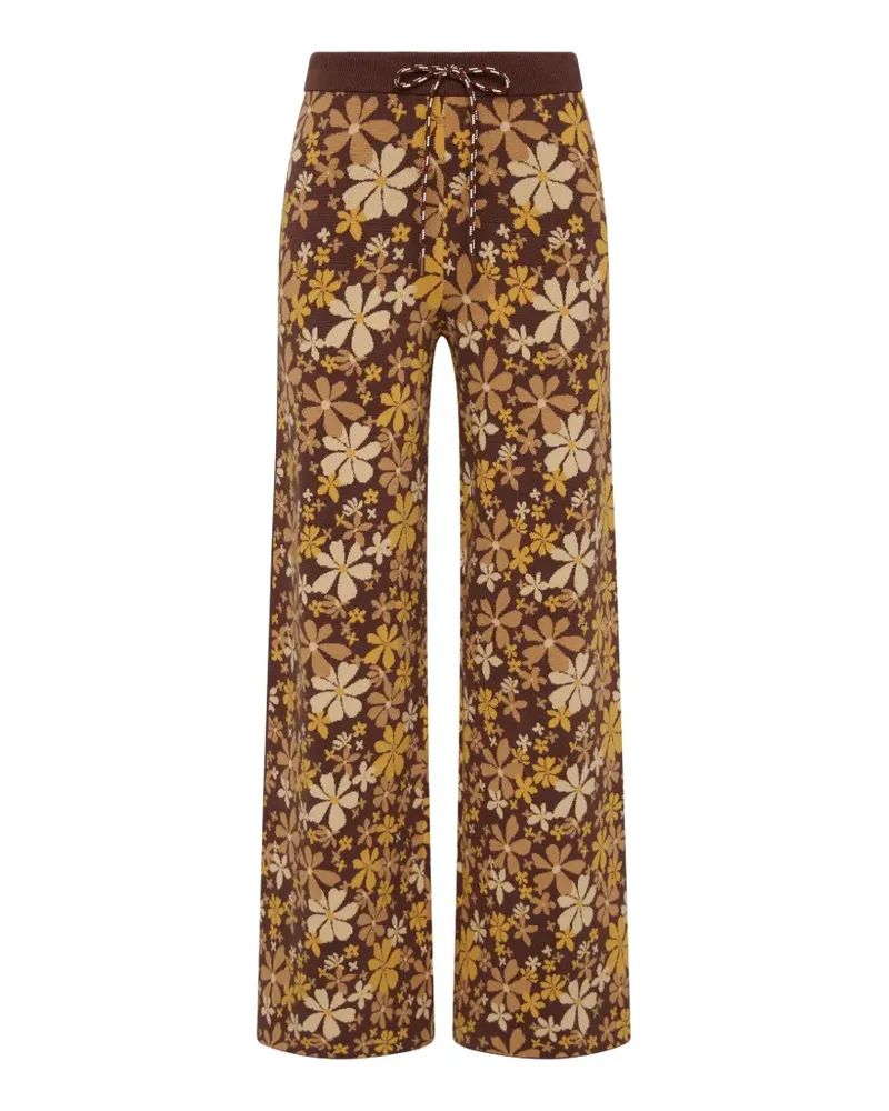The Upside Copacabana Juniper Strickhose mit Blumenprint - Braun Braun