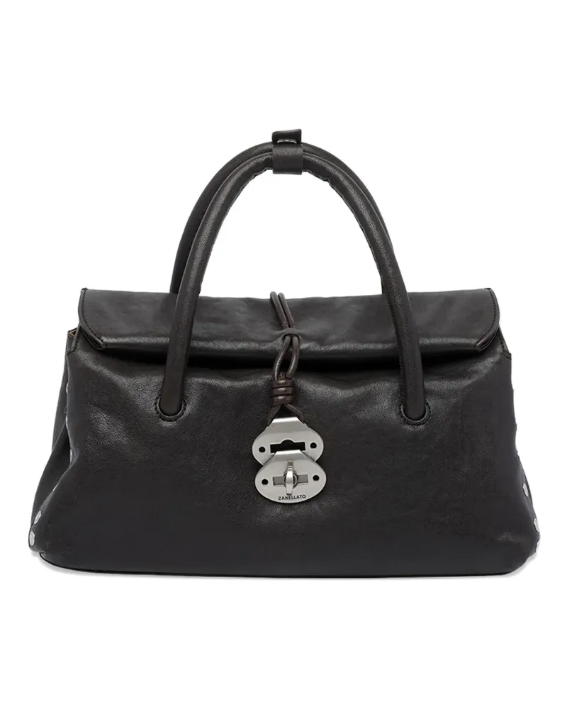 Zanellato Dotta leather tote bag - Braun Braun