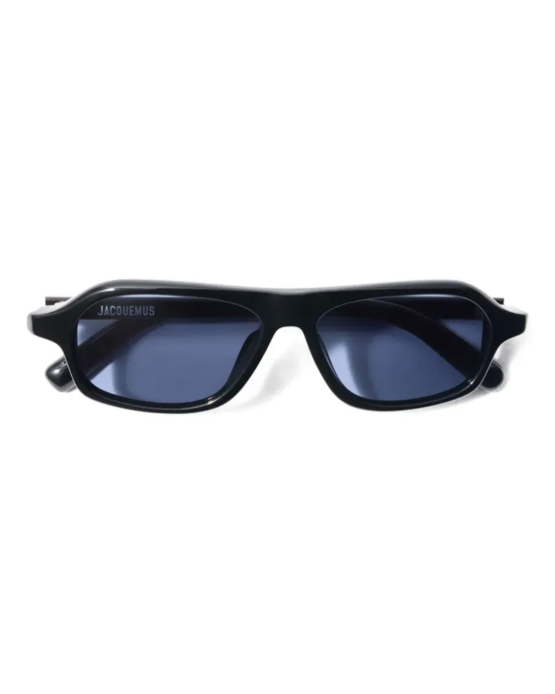 Jacquemus 127 Sonnenbrille mit eckigem Gestell - Schwarz Schwarz