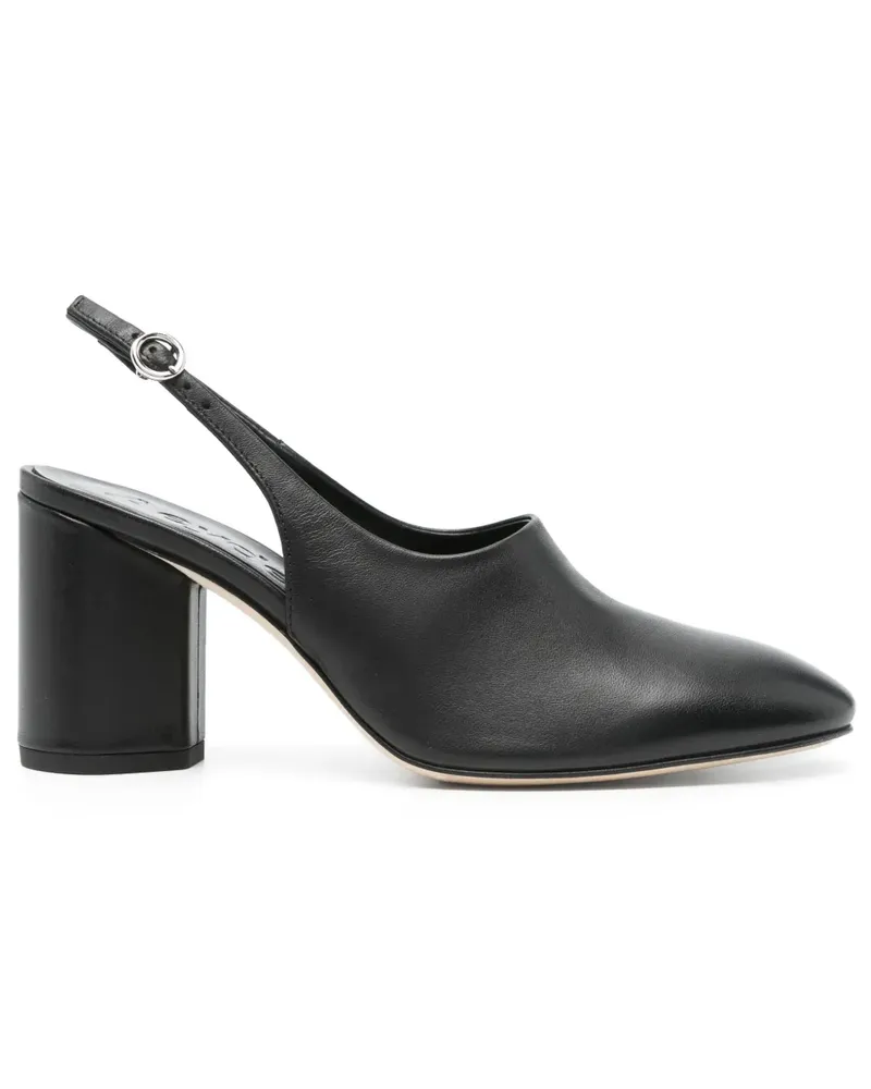 aeyde Slingback-Pumps mit Logo 75mm - Schwarz Schwarz
