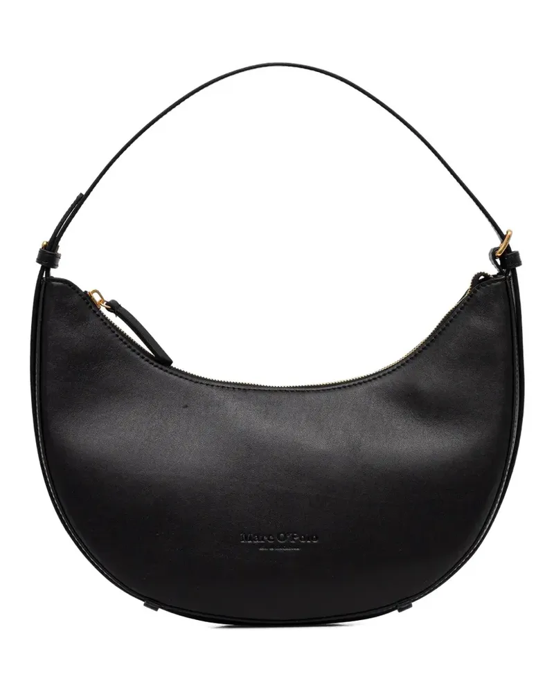 Marc O'Polo Crescent Schultertasche mit Reißverschluss - Schwarz Schwarz