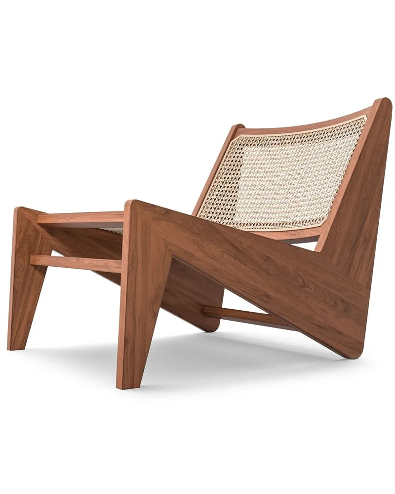 Cassina Kangaroo Sessel aus Holz - Braun Braun