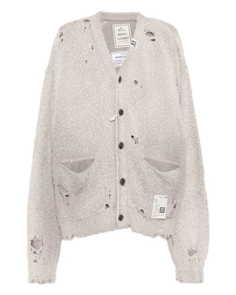 MIHARAYASUHIRO Cardigan im Distressed-Look - Grau Grau