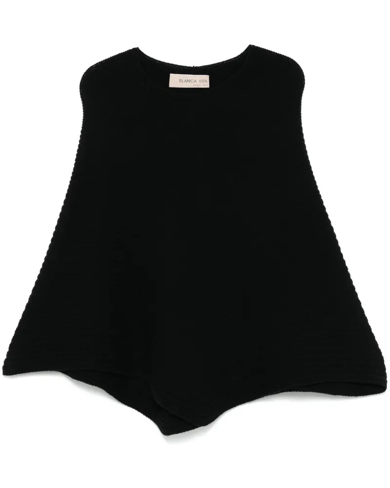 Blanca Poncho aus Kaschmir - Schwarz Schwarz