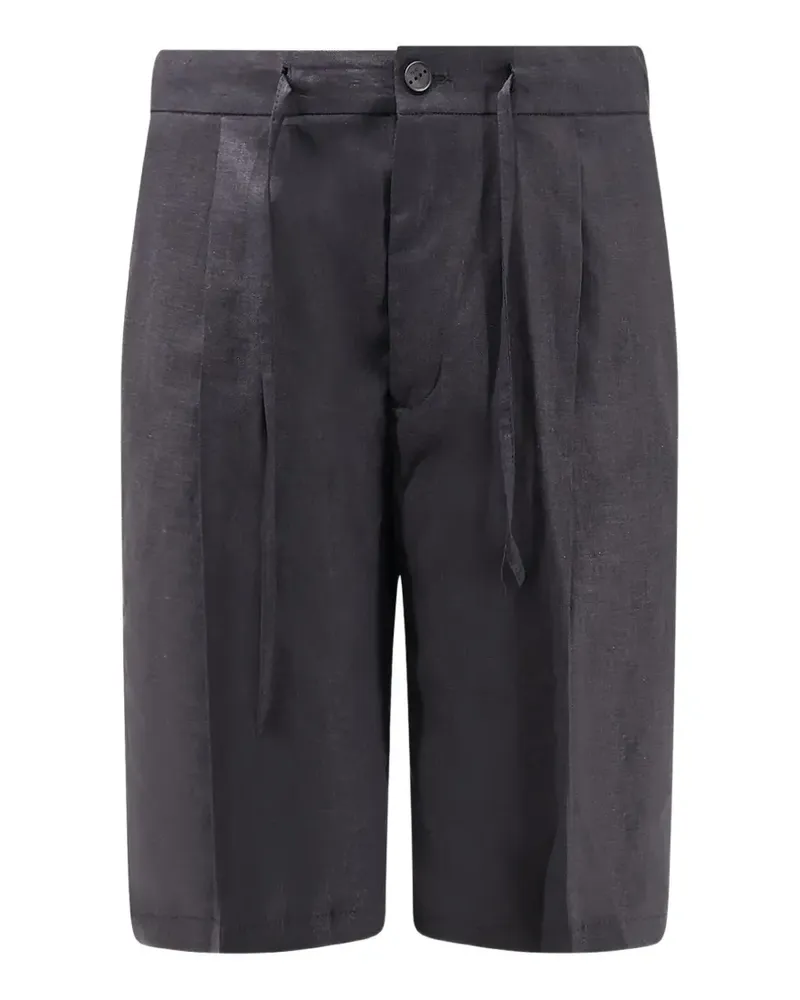 Hevò Torre Lapillo drawstring pleated tailored shorts - Schwarz Schwarz