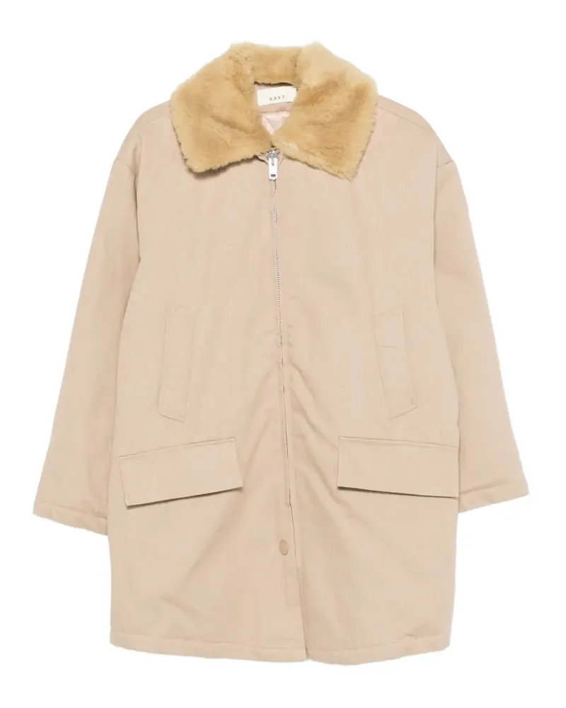 6397 Security Parka mit Pelzkragen - Nude Nude