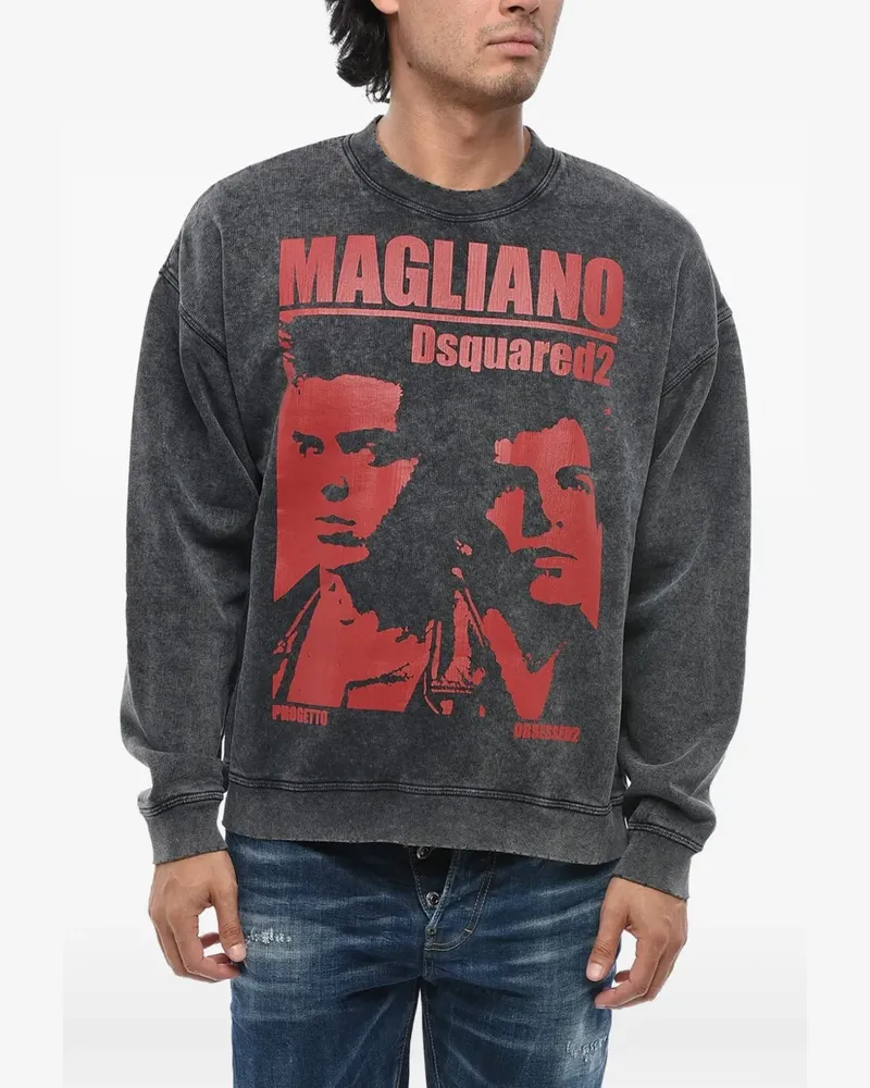 Dsquared2 x Magliano Rock relax logo-print sweatshirt - Grau Grau
