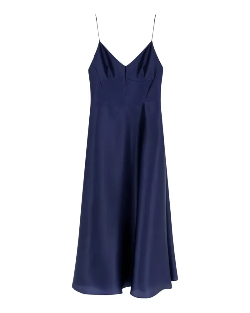 Alberta Ferretti spaghetti-strap flared midi dress - Blau Blau