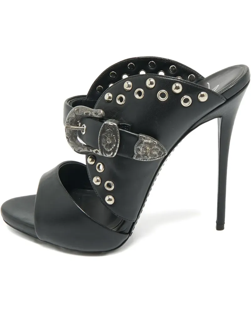 Giuseppe Zanotti buckle studded leather sandals - Schwarz Schwarz