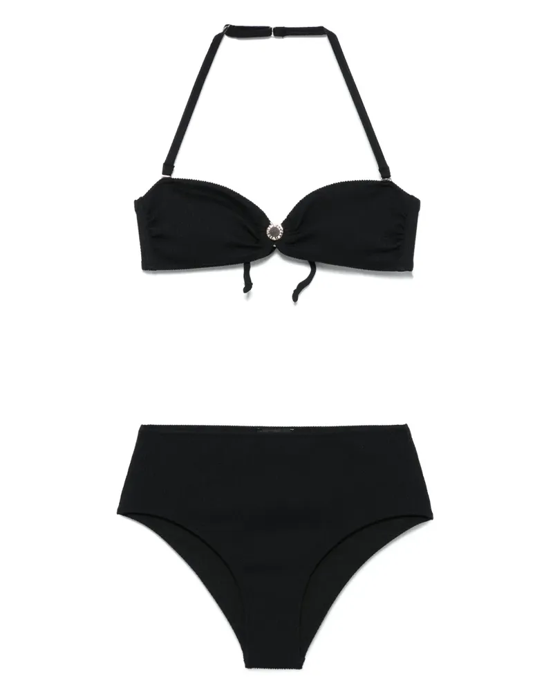 Emporio Armani Bikini mit Logo-Schild - Schwarz Schwarz