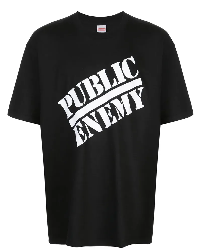 Supreme Being Public Enemy' T-Shirt - Schwarz Schwarz