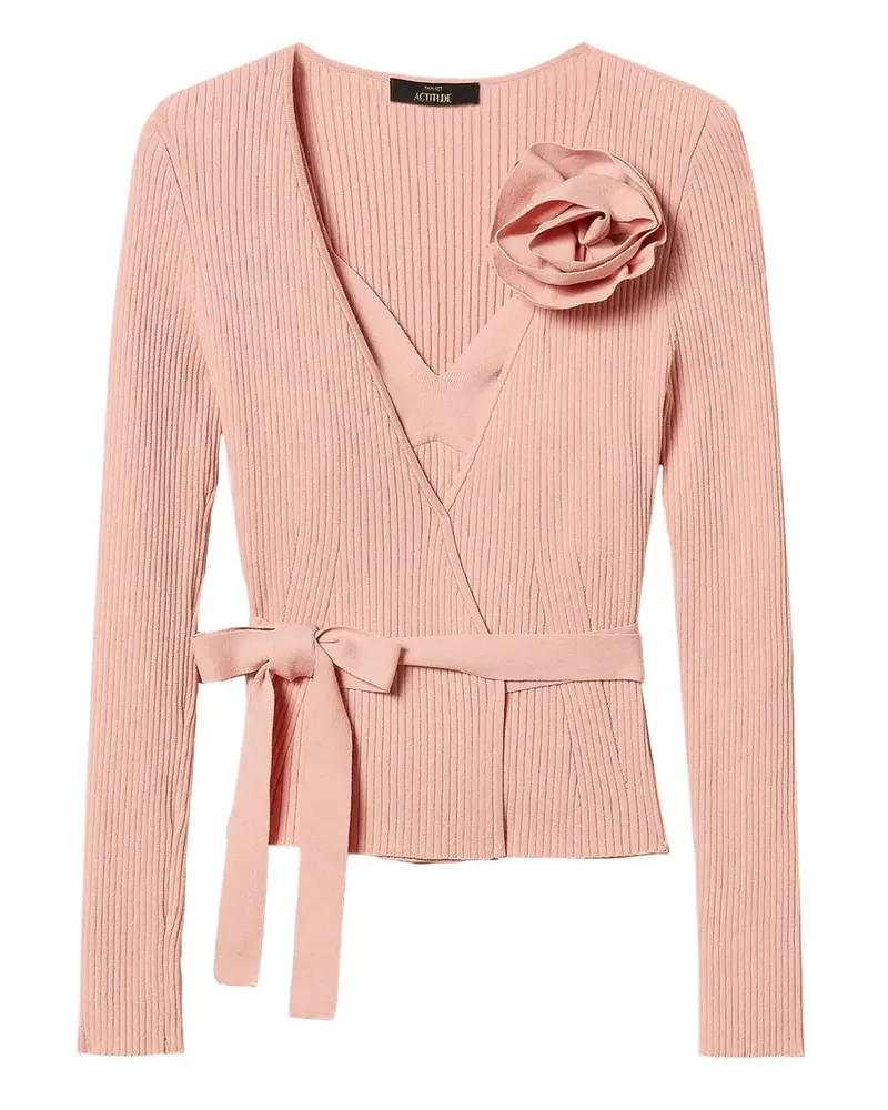 Twin-Set Strickoberteil mit Broschen (2er-Set) - Rosa Rosa