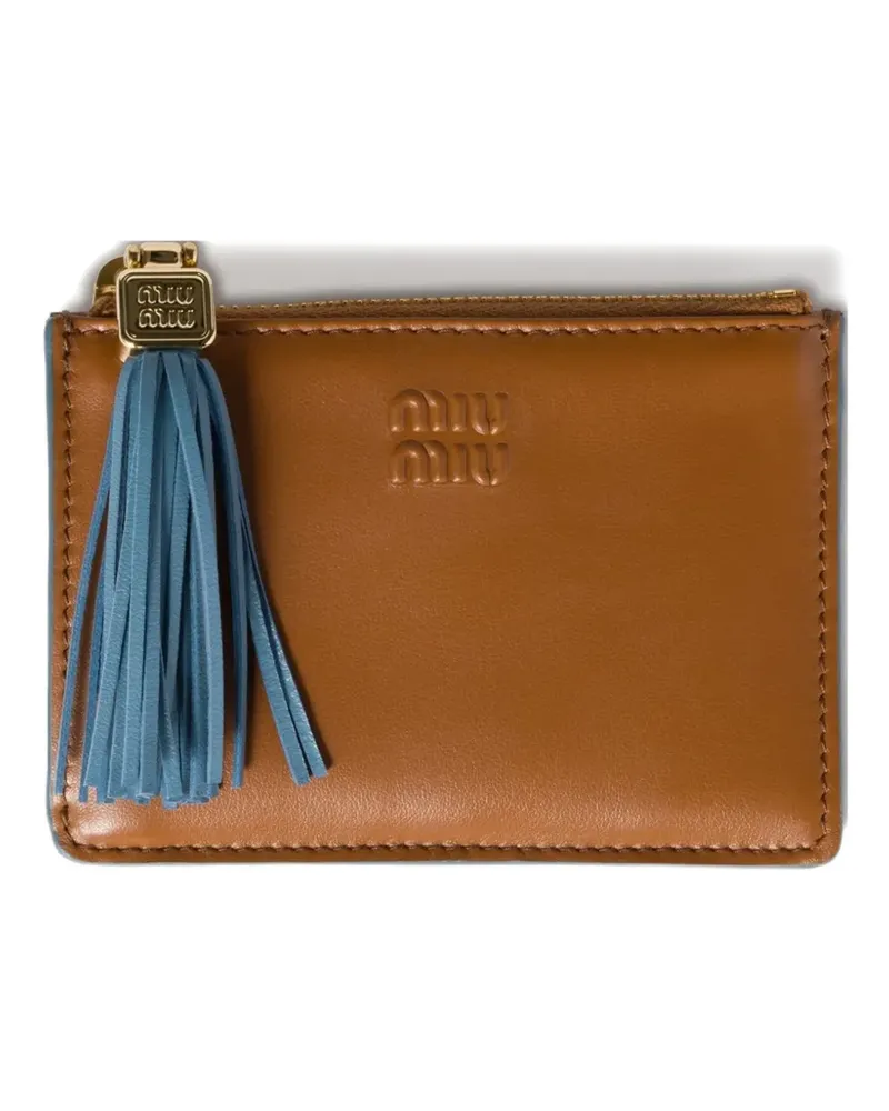 Miu Miu Kartenetui mit Quastendetail - Braun Braun