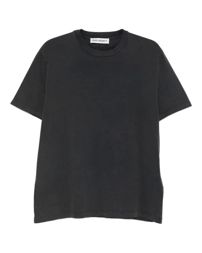 Our Legacy T-Shirt mit Box Crainum Blossom-Print - Schwarz Schwarz