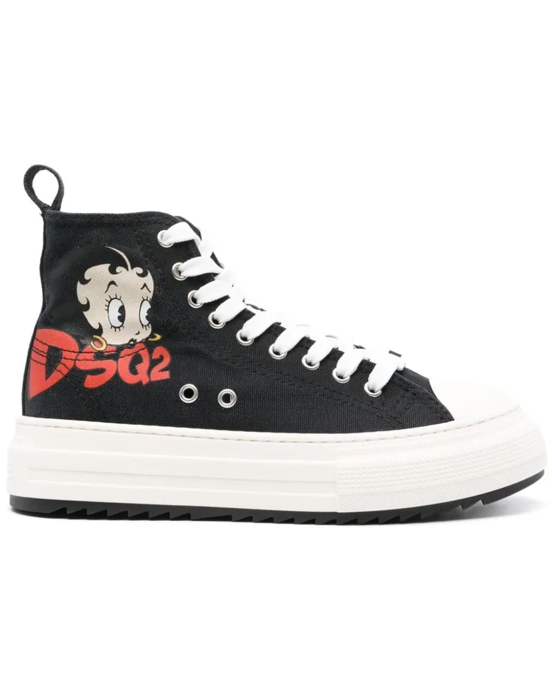 Dsquared2 Betty Boop Berlin Sneakers - Schwarz Schwarz