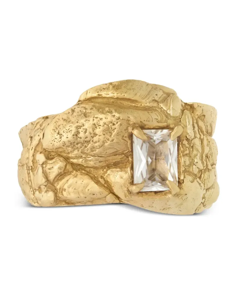 Loveness Lee Strukturierter Ring mit Saphir - Gold Gold