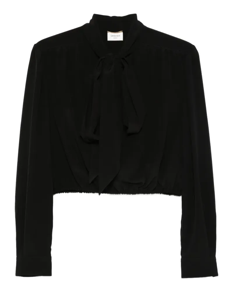 Saint Laurent tie blouse - Schwarz Schwarz