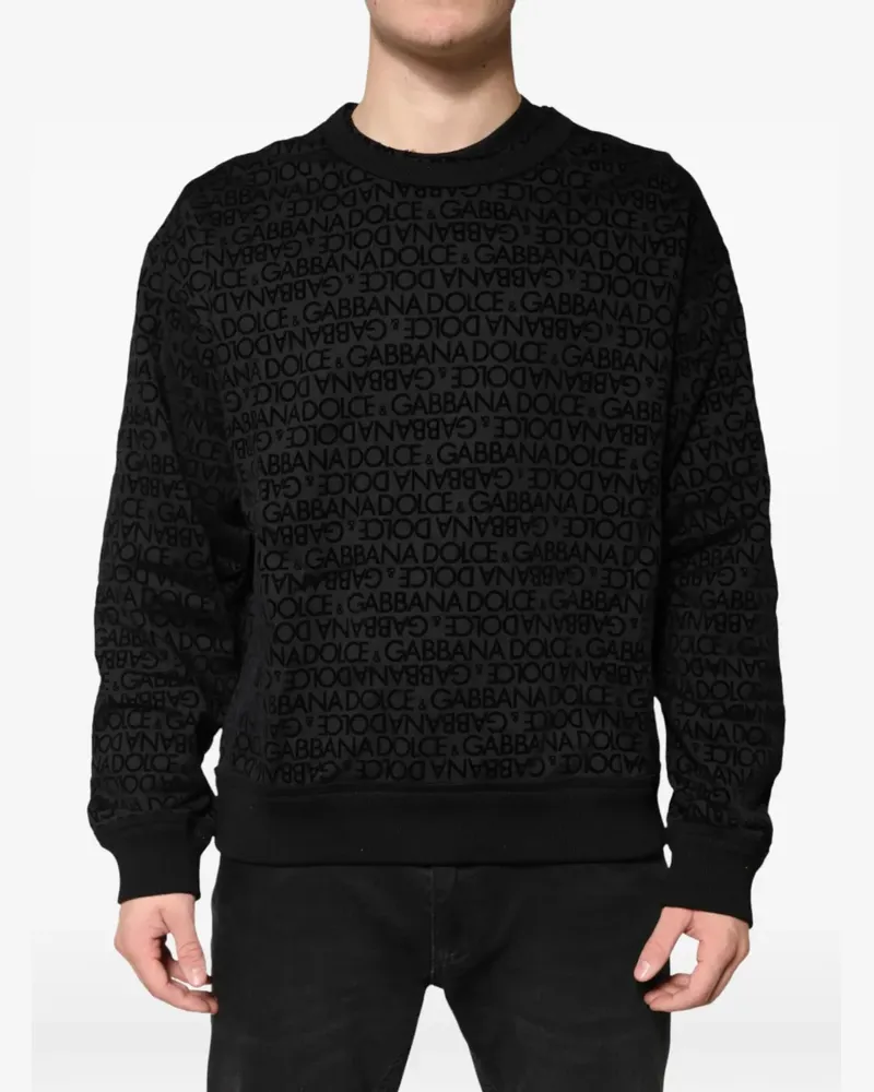 Dolce & Gabbana Pullover mit Logo-Print - Schwarz Schwarz