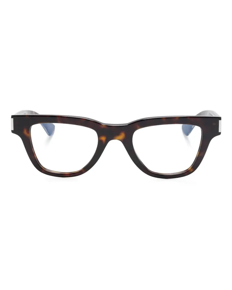 Saint Laurent Brille mit geometrischem Gestell - Braun Braun
