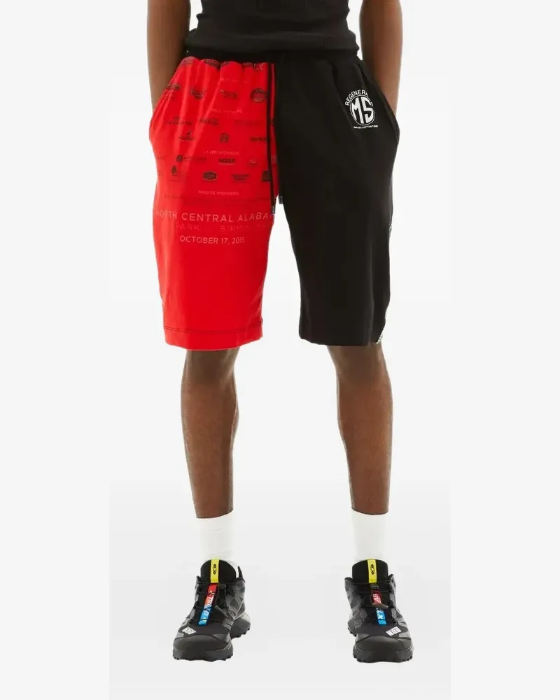 Marine Serre graphic-print track shorts - Rot Rot