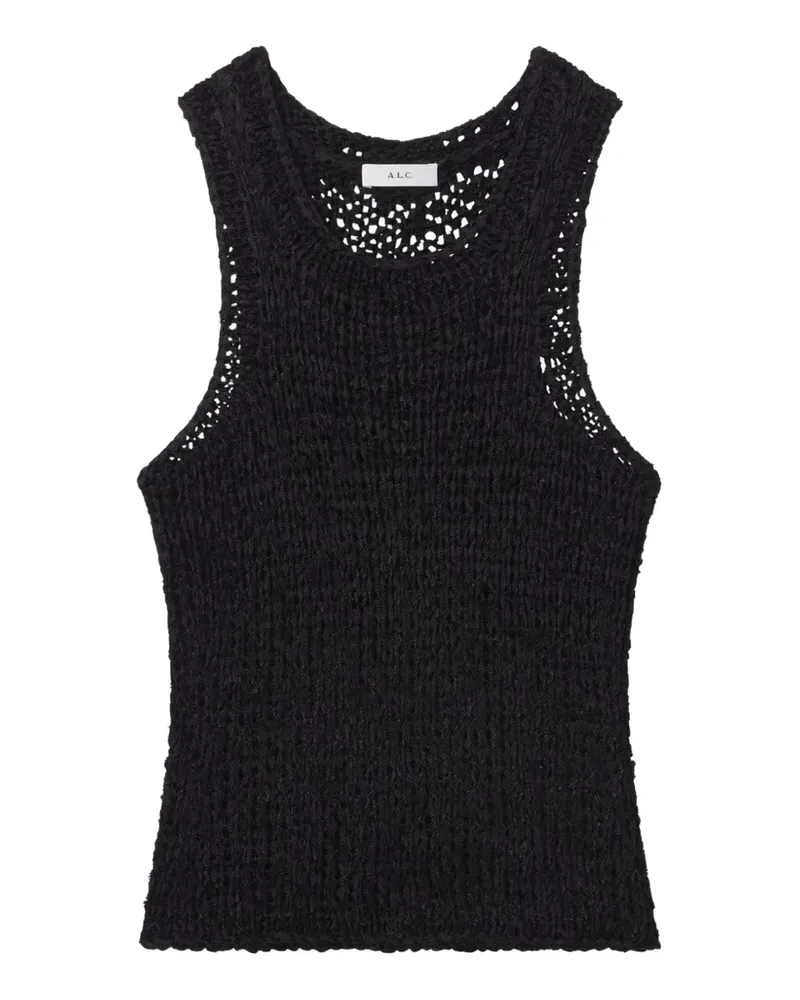 A.L.C. A C. Nelly open-knit top - Schwarz Schwarz
