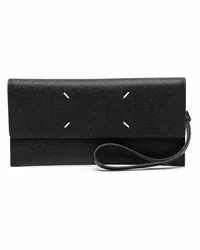 Maison Margiela Clutch mit Ziernähten Schwarz