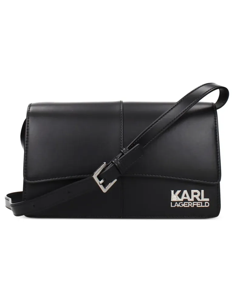 Karl Lagerfeld logo-plaque crossbody bag - Schwarz Schwarz