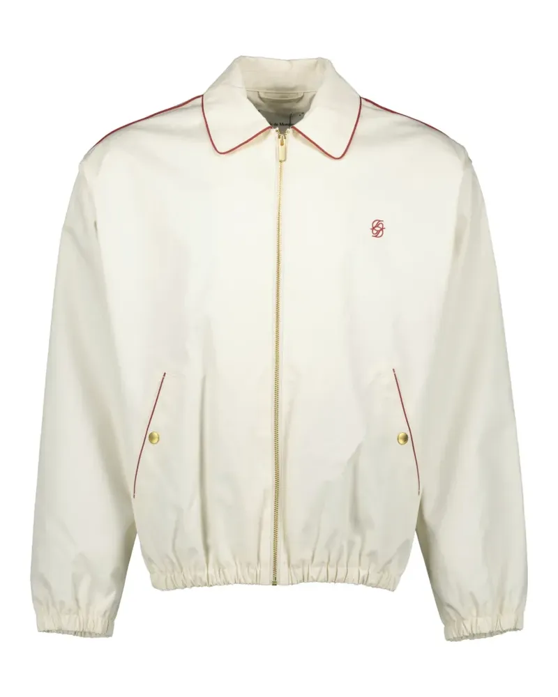 Drôle de Monsieur embroidered bomber jacket - Nude Nude