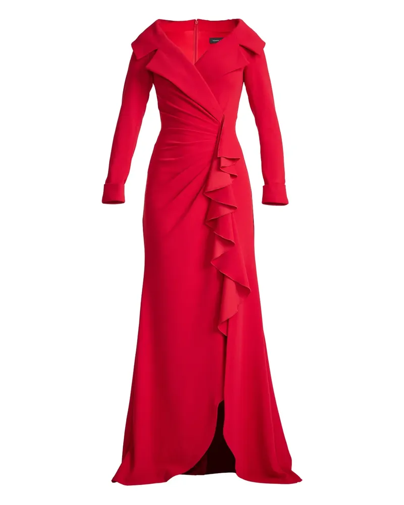 Tadashi Shoji Abendkleid mit langen Ärmeln - Rot Rot
