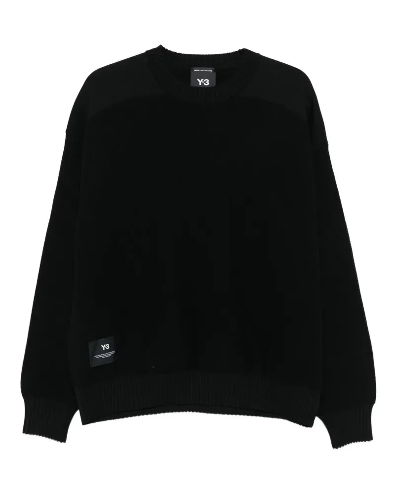 Y-3 Gerippter Pullover - Schwarz Schwarz