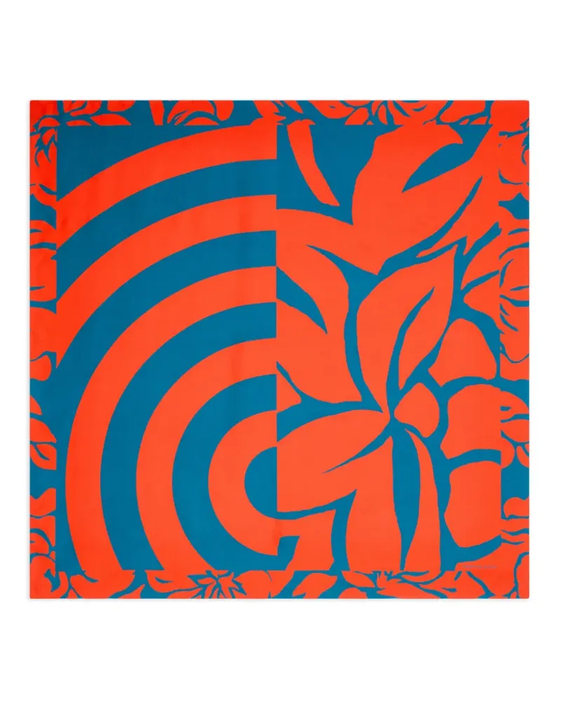 Dries van Noten Halstuch mit Print - Orange Orange
