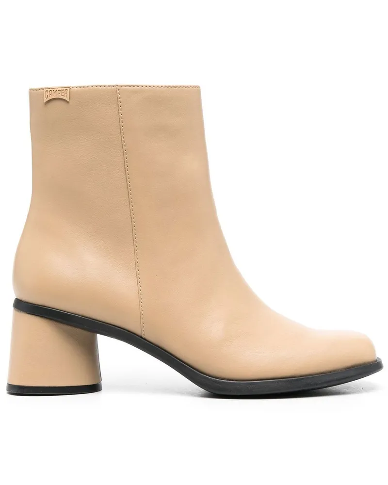 Camper Stiefeletten mit Reißverschluss - Nude Nude