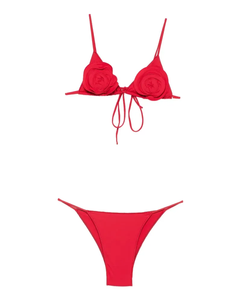 La Reveche Sanya floral-appliqué bikini - Rot Rot