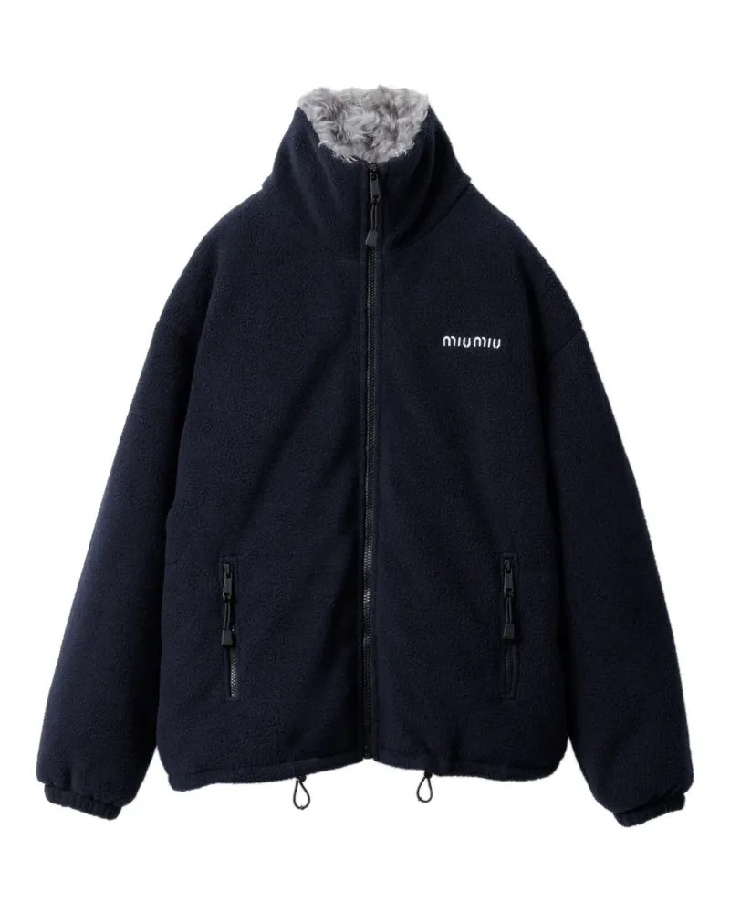 Miu Miu Daunenjacke aus Fleece - Blau Blau