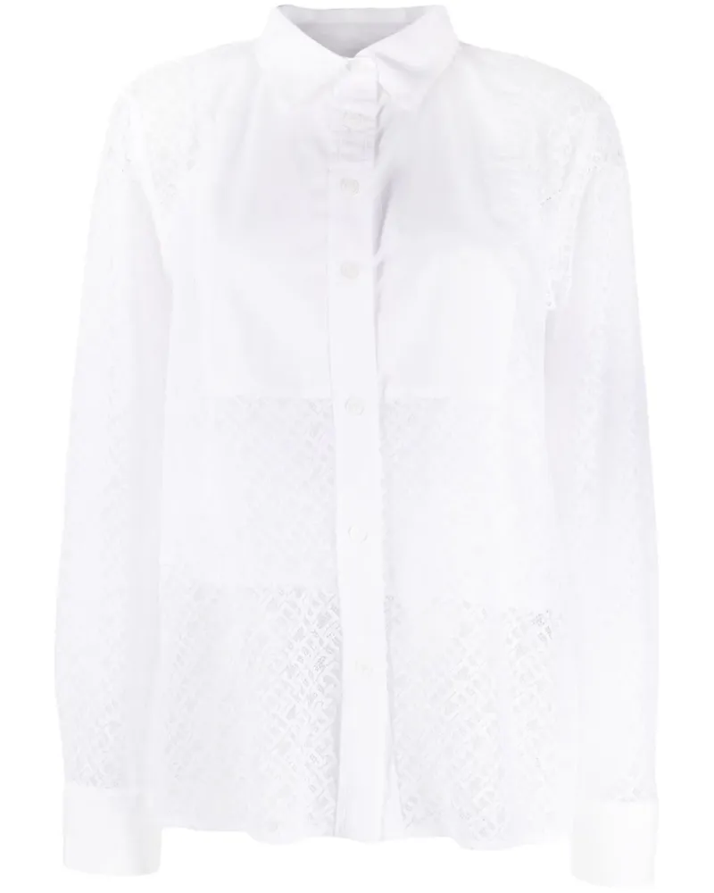 Tommy Hilfiger Sheer-Hemd aus Baumwolle - Weiß Weiß
