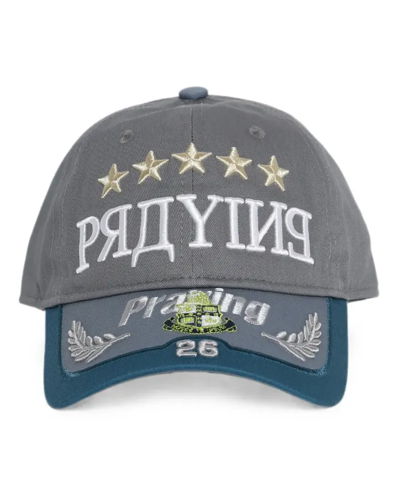 Praying Russian Baseballkappe mit Logo-Stickerei - Grau Grau