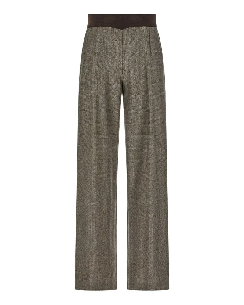 PANICALE Cashmere Hose mit Karomuster - Braun Braun