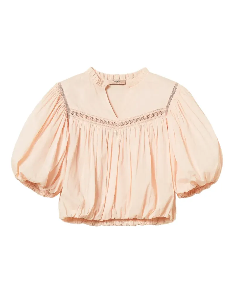 Twin-Set Bluse mit Rüschen - Rosa Rosa