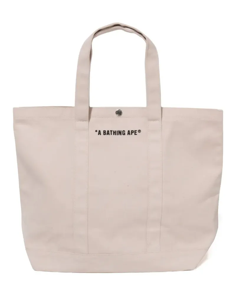 BAPE Tote Bag mit grafischem Logo - Nude Nude