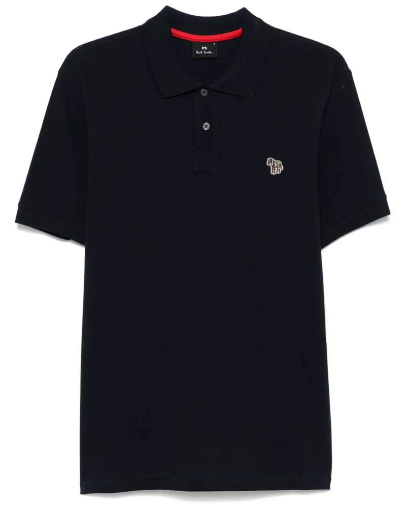 Paul Smith Poloshirt mit Zebra-Patch - Blau Blau