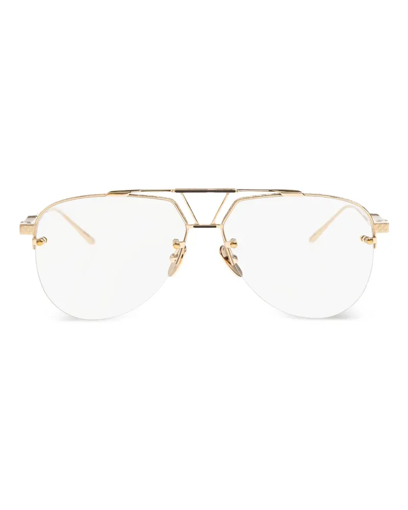 Leisure Society Gemusterte Bandini Sonnenbrille - Gold Gold