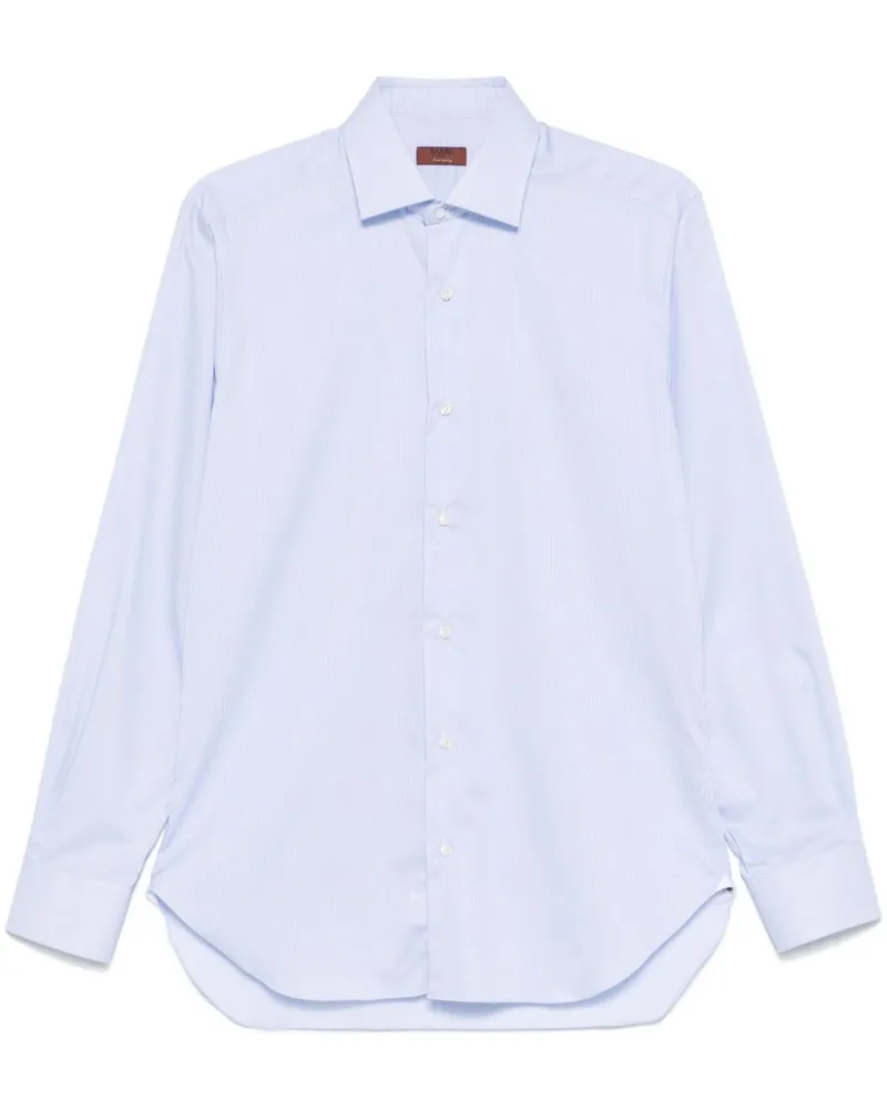 BARBA Gestreiftes Hemd - Blau Blau