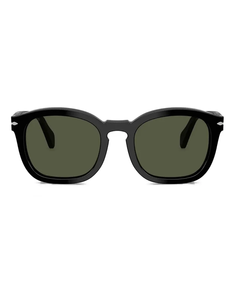 Persol Sonnenbrille mit eckigem Gestell - Schwarz Schwarz