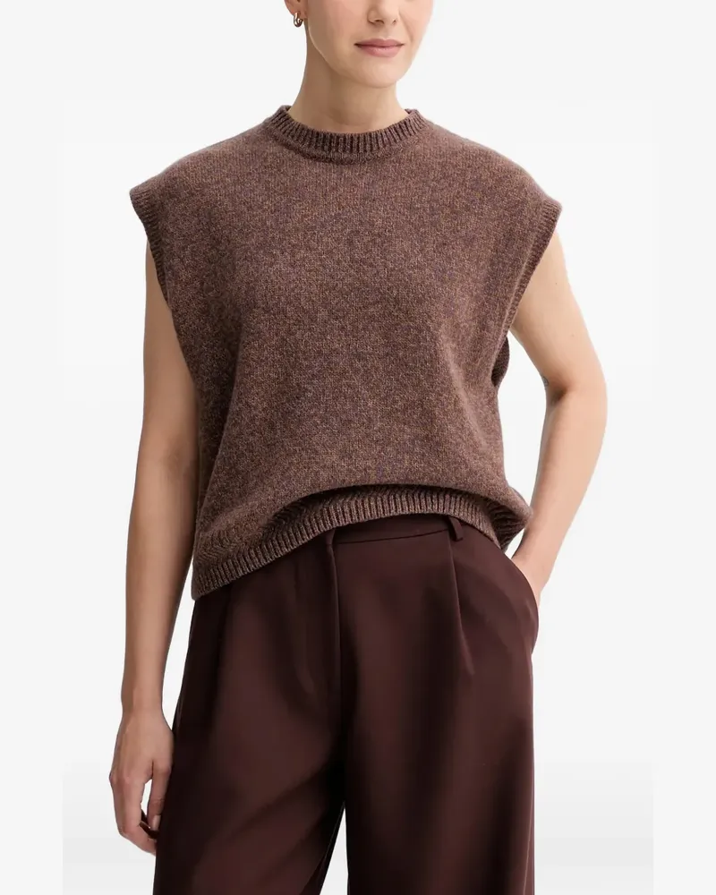 Sessùn sleeveless knitted top - Braun Braun
