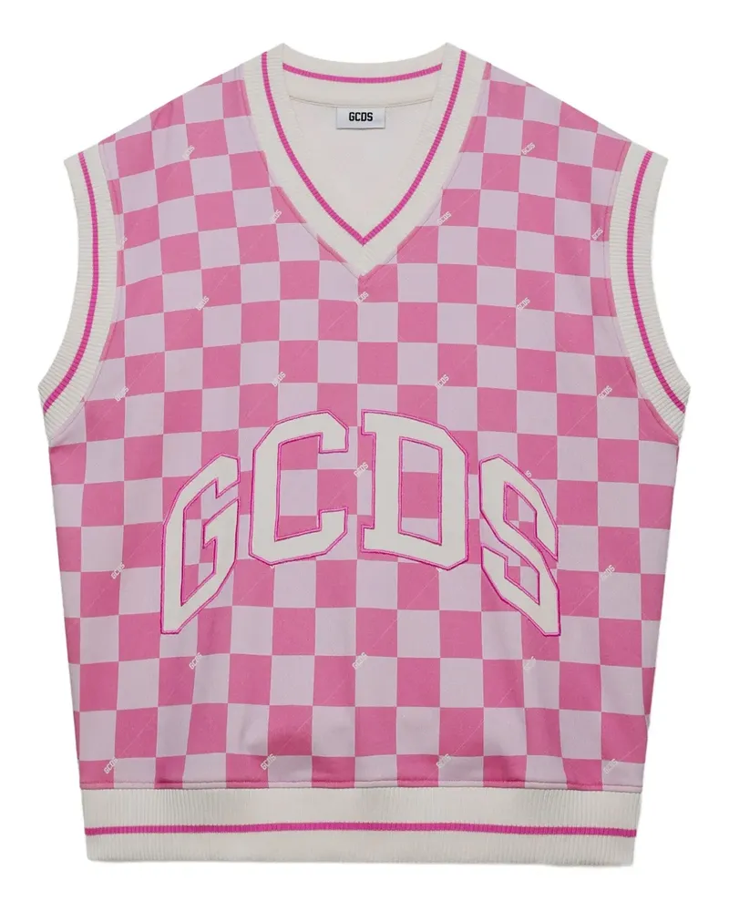 GCDS Karierte Weste - Rosa Rosa