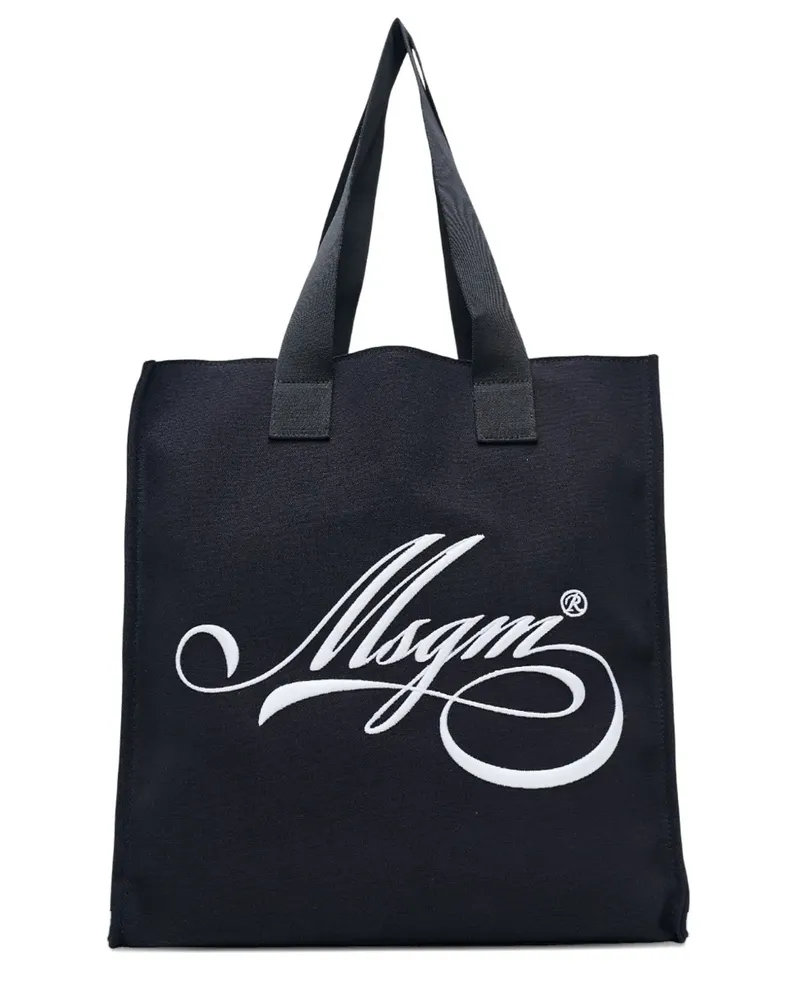 MSGM logo-print tote bag - Schwarz Schwarz