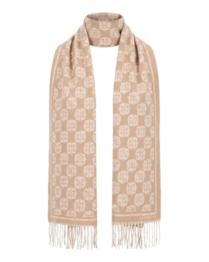 Givenchy 4G monogram fringed scarf - Nude Nude